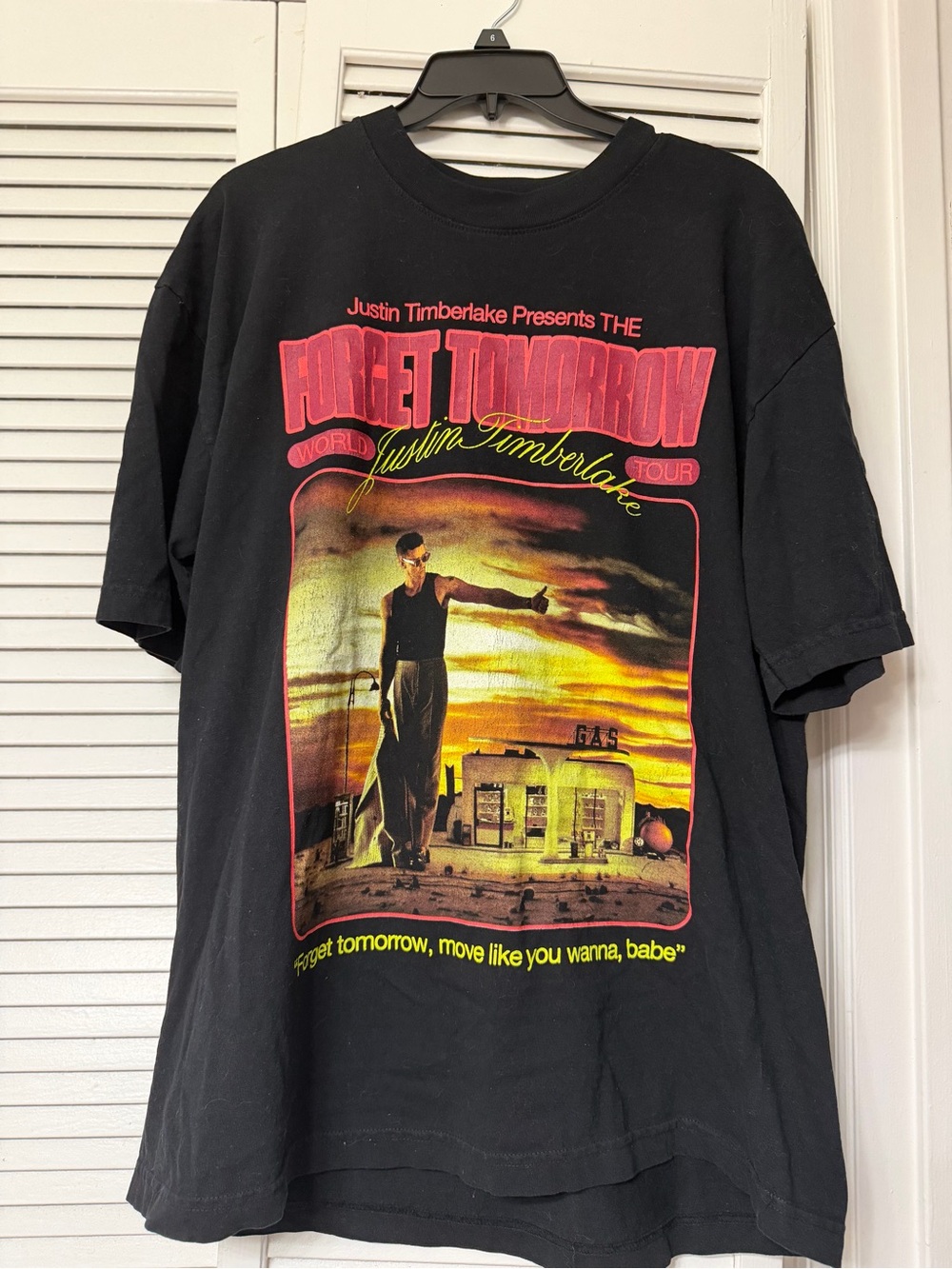 Justin Timberlake 'Forget Tomorrow' Black Graphic Tour T-Shirt
